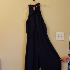 Dark blue sleeveless jumpsuit